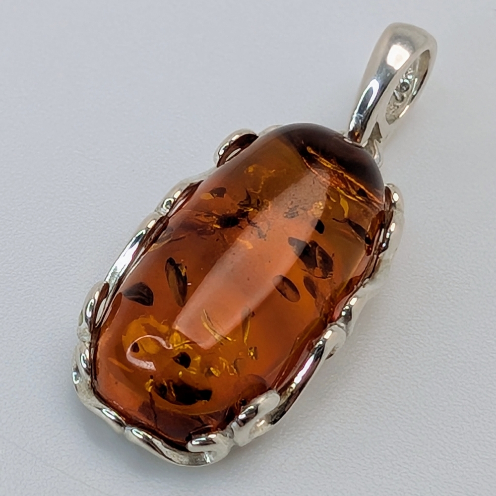 Baltic Amber S925 Sterling Silver Pendant - Picture 3 of 5
